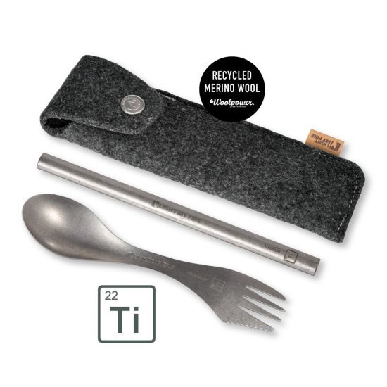 Light my Fire Spork n Straw Kit Titanium