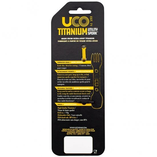 UCO Titanium Utility Spork with Tether