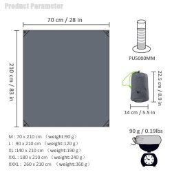 Footprint mit einseitiger Beschichtung, 20D SilNylon | UltraLight