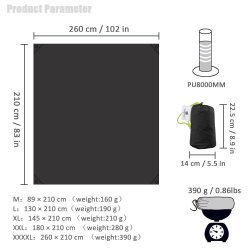 Footprint mit doppelseitiger Beschichtung, 20D SilNylon | UltraLight